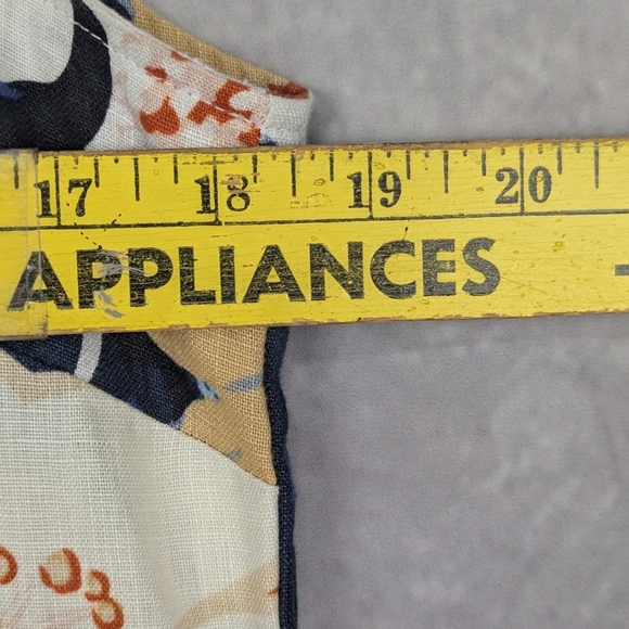 Charlie B Small 100% Linen Hi-Lo Dress Sleeveless Bold Floral Pristine - Picture 12 of 12